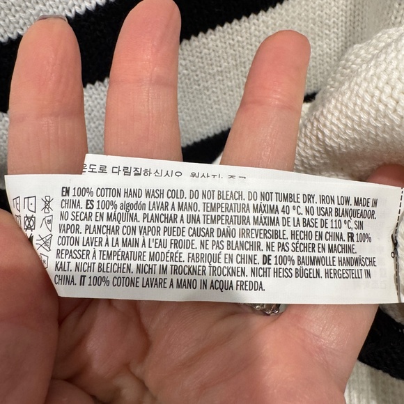 English Factory Striped Knit Zip Pullover - Picture 6 of 7